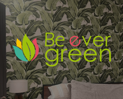 papel tapiz beevergreen con logo